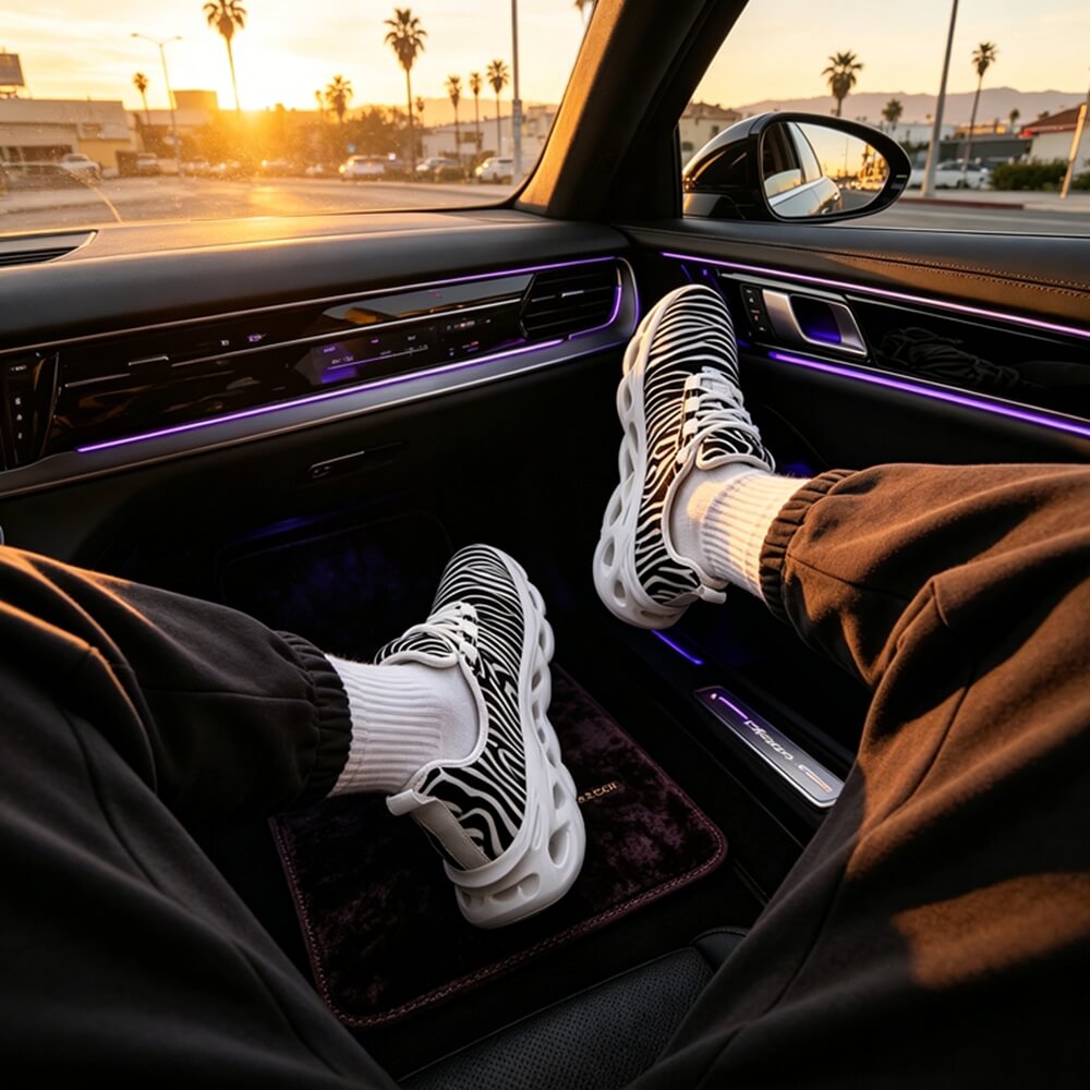 Exclusive Black & White Zebra Custom Sneaks Inspired By Urban Culture