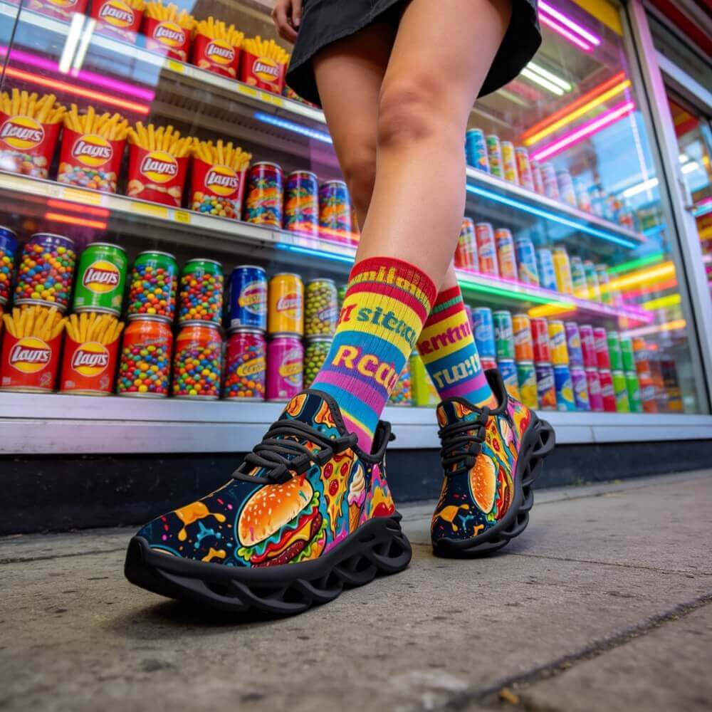 Exclusive Fast Food & Ice Cream Custom Sneaks Embodying Raw Street Culture