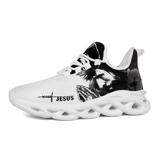 Jesus Christ Praying Custom Sneaks Infused With Spiritual Art