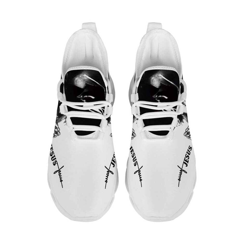 Jesus Christ Praying Custom Sneaks Infused With Spiritual Art