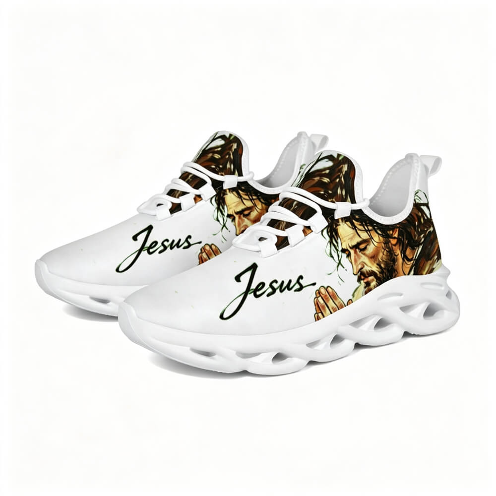 Signature Praying Hands & Faith Custom Sneaks Echoing Raw Street Cred
