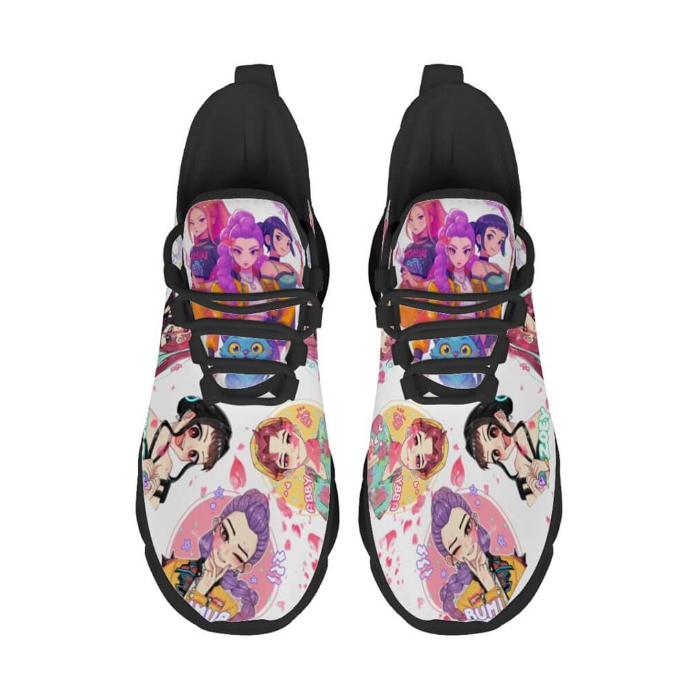 Heart Gesture K Pop Idol Girls Custom Sneaks In Vivid Neon
