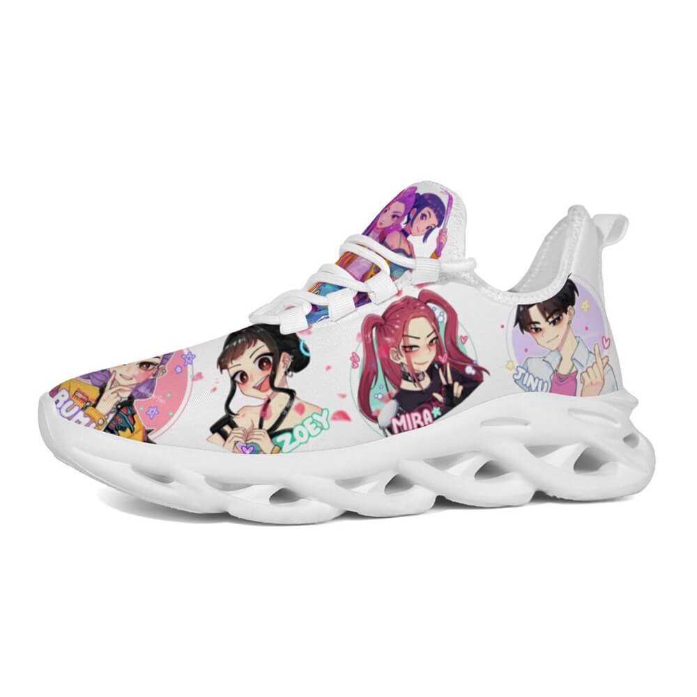 Heart Gesture K Pop Idol Girls Custom Sneaks In Vivid Neon