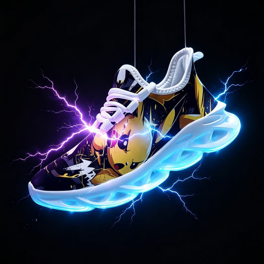 Electric Monster Shockwaves Custom Sneaks Embodying Neo Tokyo Otaku Vibe