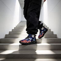 Americana Stars Liberty Glow Custom Sneaks Channeling Patriotic Street Art