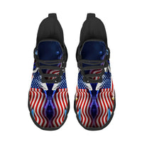 Americana Stars Liberty Glow Custom Sneaks Channeling Patriotic Street Art