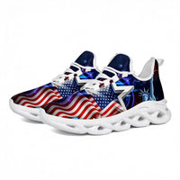 Americana Stars Liberty Glow Custom Sneaks Channeling Patriotic Street Art