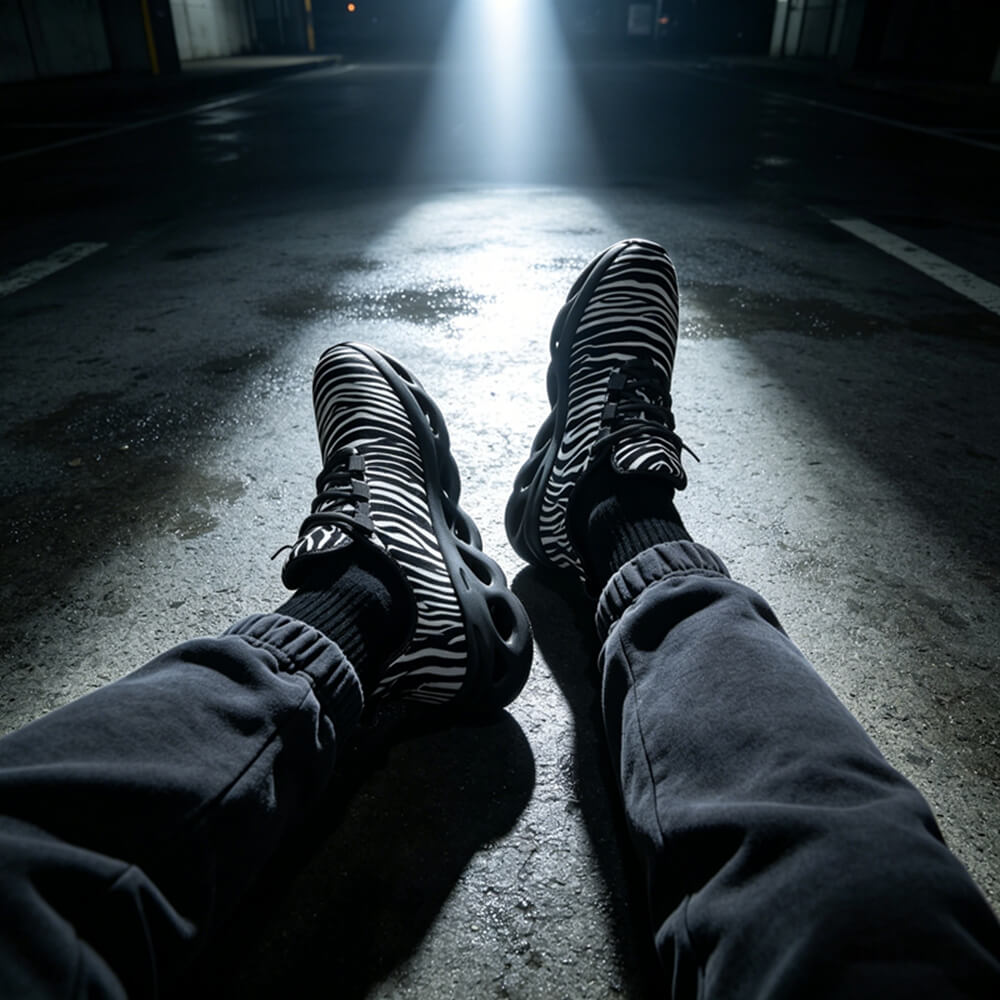 Exclusive Black & White Zebra Custom Sneaks Inspired By Urban Culture