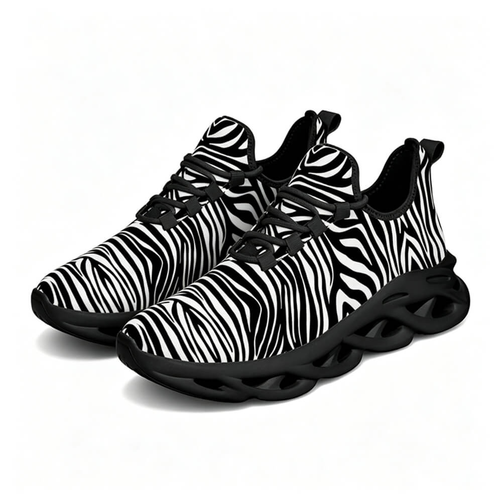 Exclusive Black & White Zebra Custom Sneaks Inspired By Urban Culture