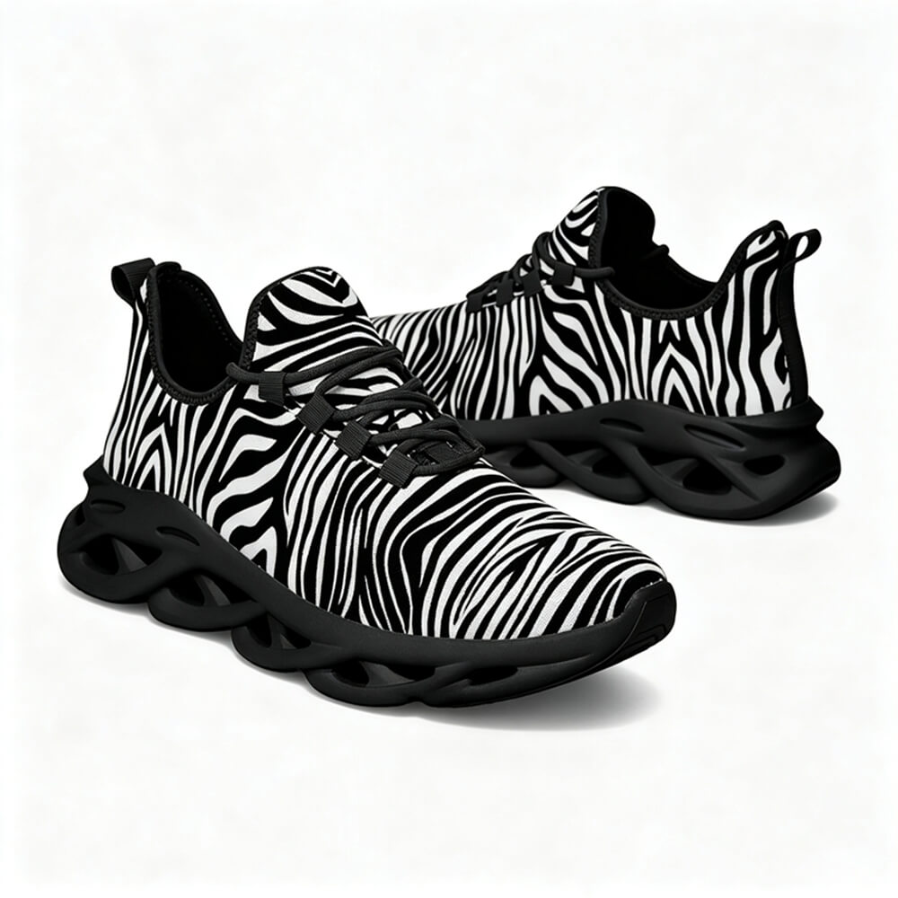 Exclusive Black & White Zebra Custom Sneaks Inspired By Urban Culture