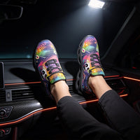 Signature Sugar Skull Pop Collage Custom Sneaks Echoing Cyber Pop Culture Drop