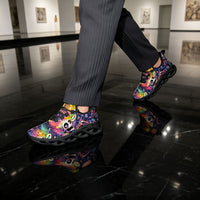 Signature Sugar Skull Pop Collage Custom Sneaks Echoing Cyber Pop Culture Drop