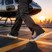 Signature Sugar Skull Pop Collage Custom Sneaks Echoing Cyber Pop Culture Drop