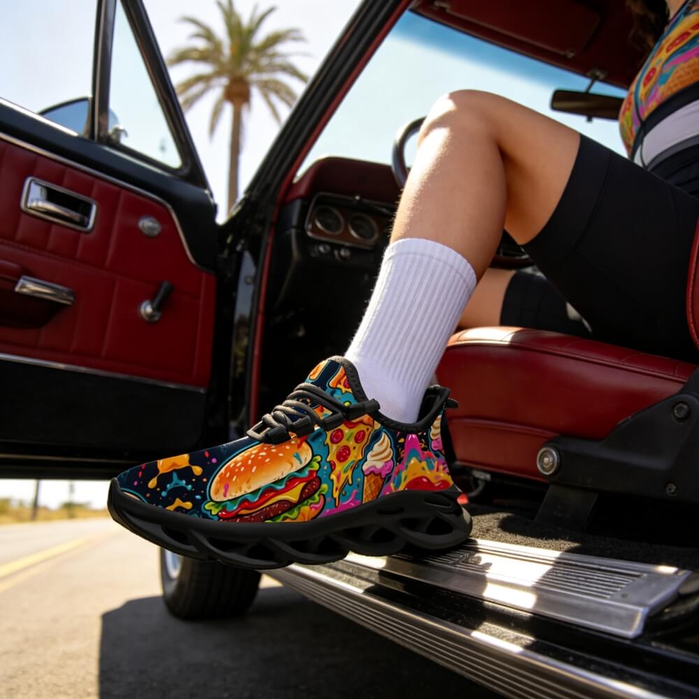 Exclusive Fast Food & Ice Cream Custom Sneaks Embodying Raw Street Culture