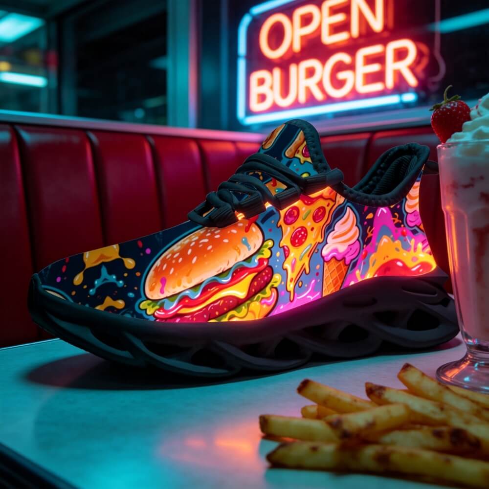 Exclusive Fast Food & Ice Cream Custom Sneaks Embodying Raw Street Culture