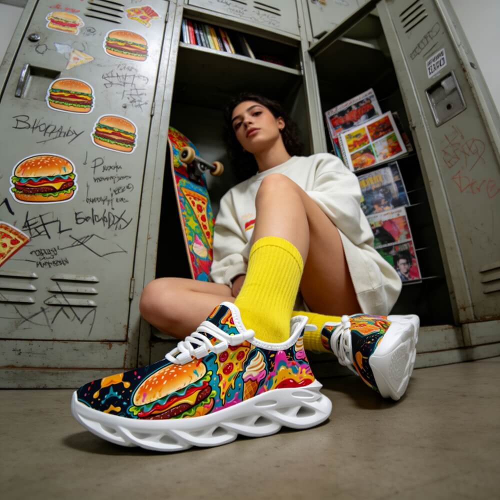 Exclusive Fast Food & Ice Cream Custom Sneaks Embodying Raw Street Culture