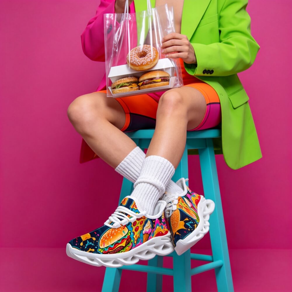 Exclusive Fast Food & Ice Cream Custom Sneaks Embodying Raw Street Culture