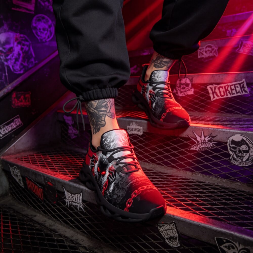 Midnight Chained Phantom Custom Sneaks Radiating Raw Metal Essence