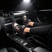 Limited Edition Baroque Skull & Roses Custom Sneaks with Retro Grunge Vibe