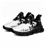 Jesus Christ Praying Custom Sneaks Infused With Spiritual Art
