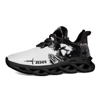 Jesus Christ Praying Custom Sneaks Infused With Spiritual Art