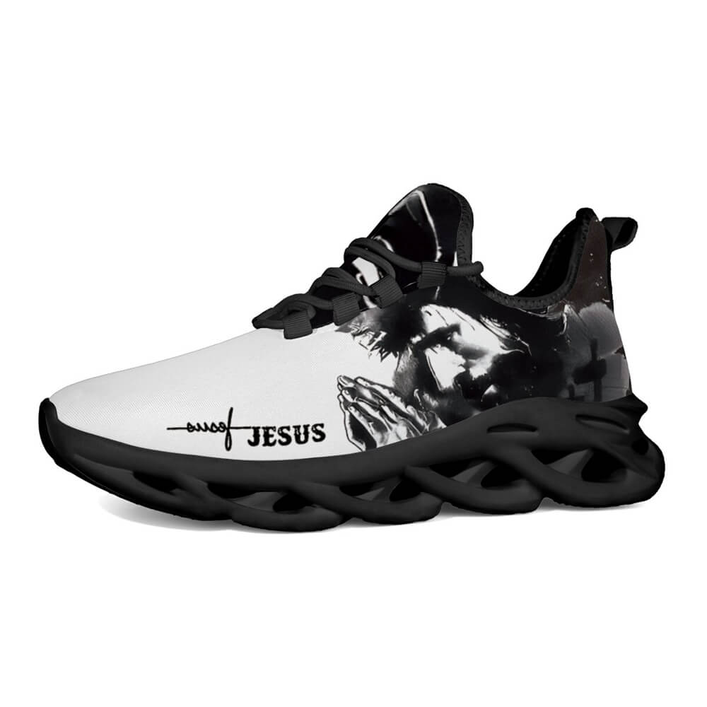 Jesus Christ Praying Custom Sneaks Infused With Spiritual Art