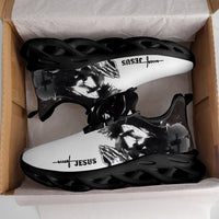 Jesus Christ Praying Custom Sneaks Infused With Spiritual Art