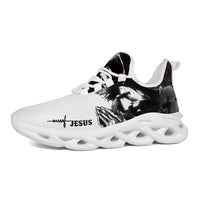 Jesus Christ Praying Custom Sneaks Infused With Spiritual Art