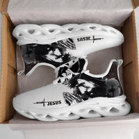 Jesus Christ Praying Custom Sneaks Infused With Spiritual Art