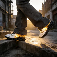 Signature Praying Hands & Faith Custom Sneaks Echoing Raw Street Cred