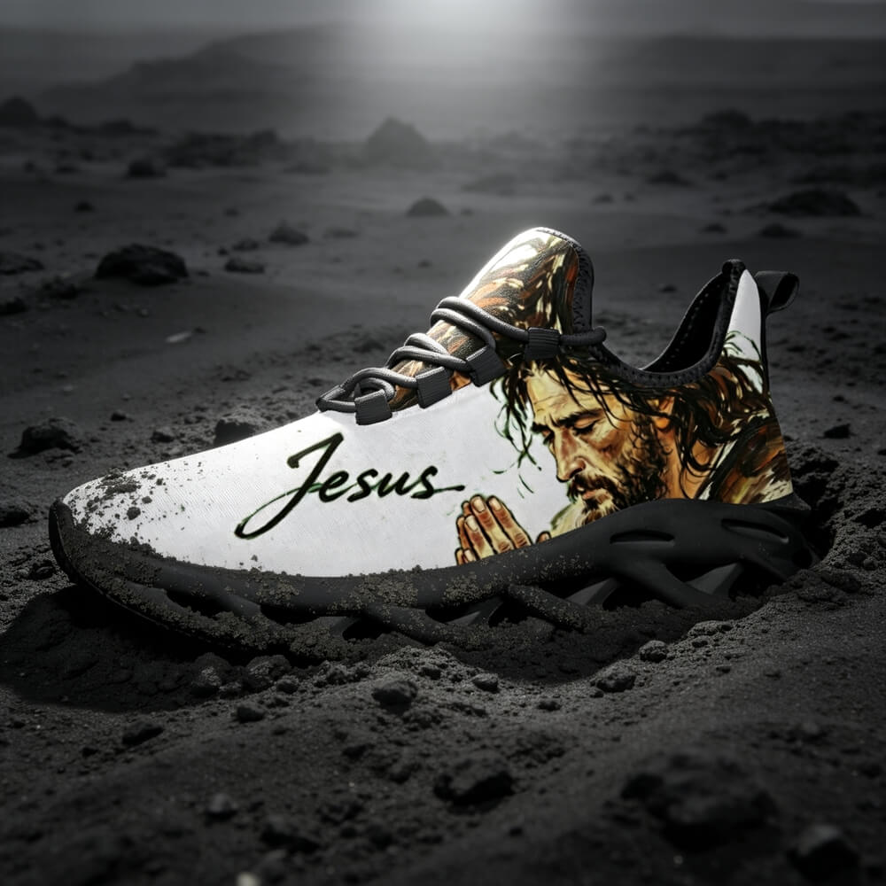Signature Praying Hands & Faith Custom Sneaks Echoing Raw Street Cred