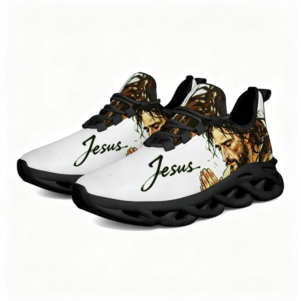 Signature Praying Hands & Faith Custom Sneaks Echoing Raw Street Cred