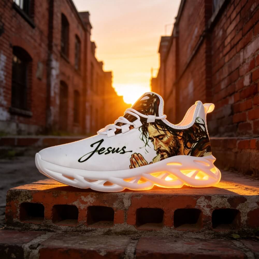 Signature Praying Hands & Faith Custom Sneaks Echoing Raw Street Cred