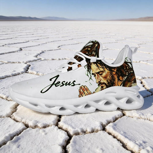 Signature Praying Hands & Faith Custom Sneaks Echoing Raw Street Cred