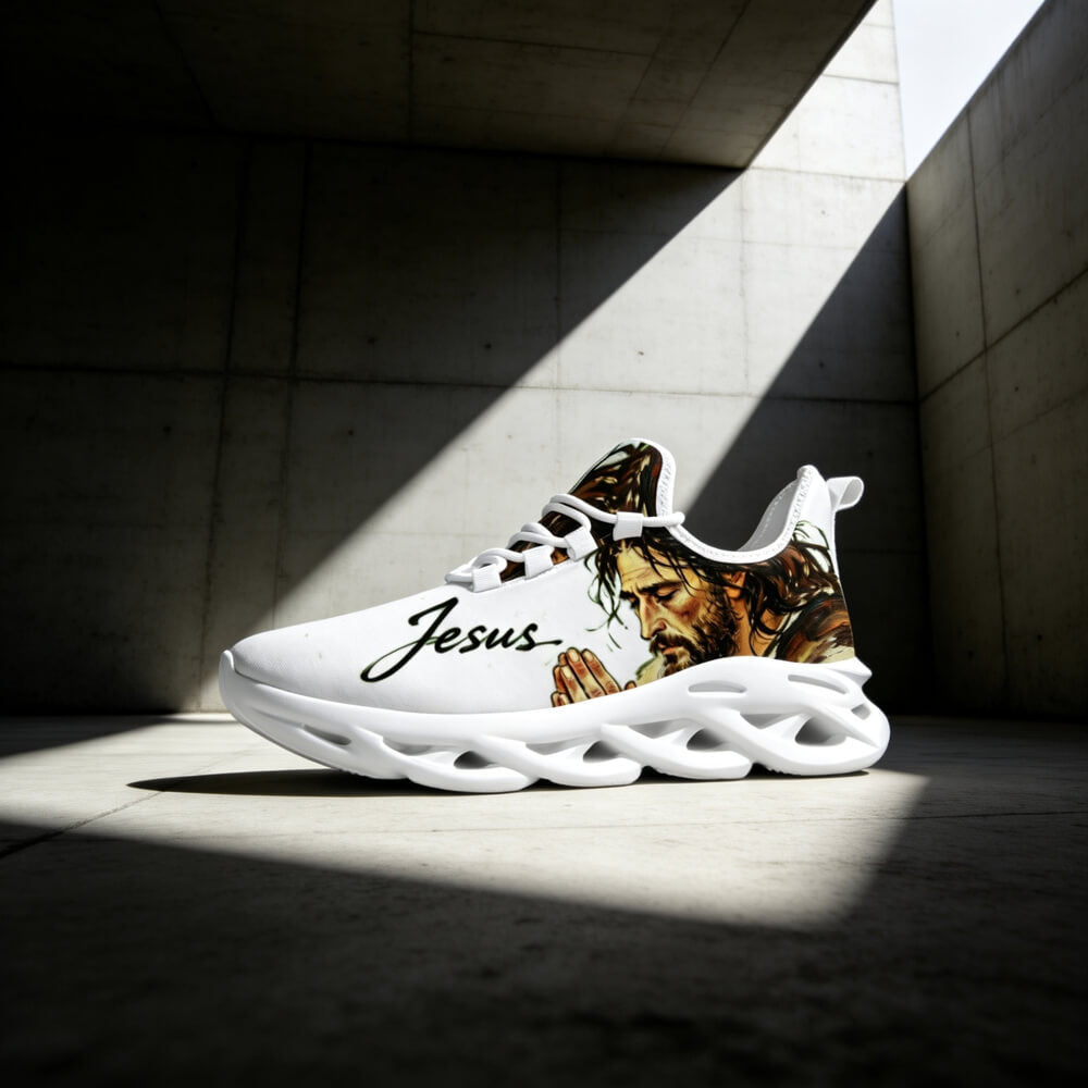 Signature Praying Hands & Faith Custom Sneaks Echoing Raw Street Cred