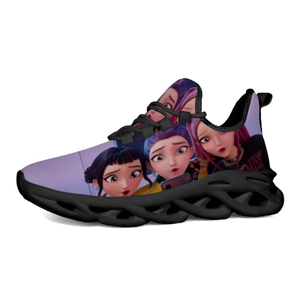 Selfie Mode K Pop Girl Group Custom Sneaks Featuring Pop Art