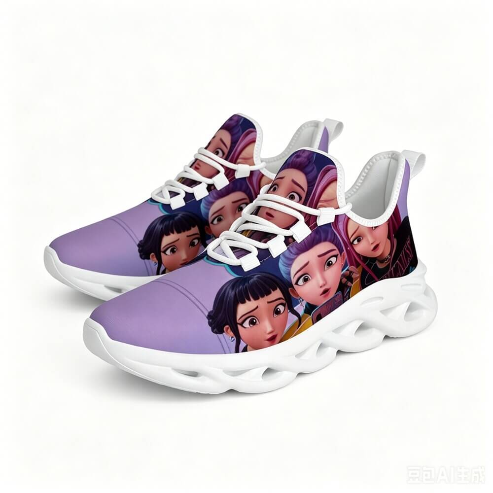 Selfie Mode K Pop Girl Group Custom Sneaks Featuring Pop Art