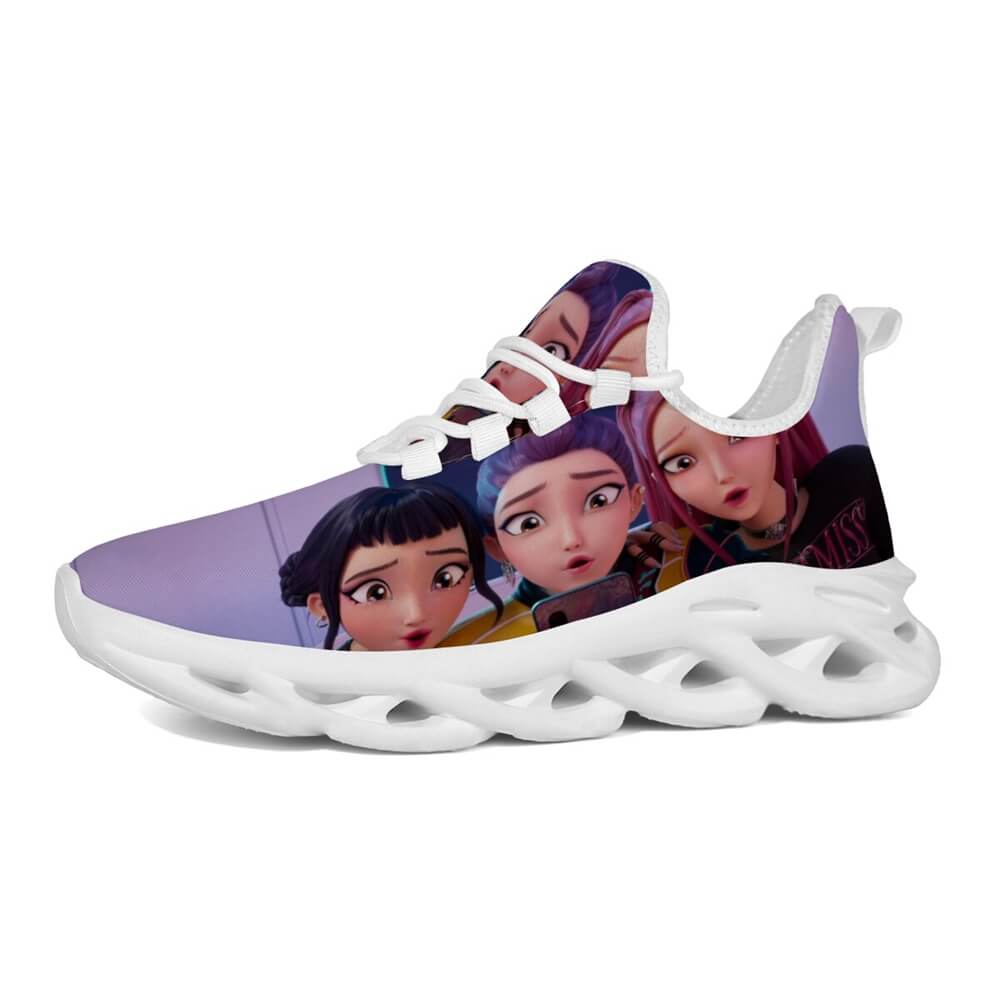 Selfie Mode K Pop Girl Group Custom Sneaks Featuring Pop Art