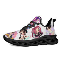 Heart Gesture K Pop Idol Girls Custom Sneaks In Vivid Neon