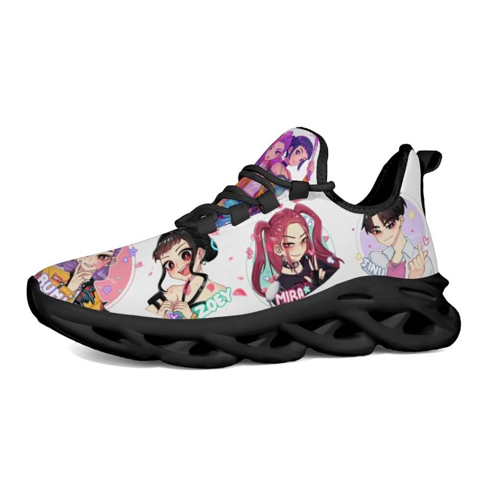 Heart Gesture K Pop Idol Girls Custom Sneaks In Vivid Neon