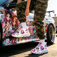 Heart Gesture K Pop Idol Girls Custom Sneaks In Vivid Neon
