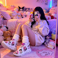 Heart Gesture K Pop Idol Girls Custom Sneaks In Vivid Neon