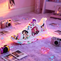 Heart Gesture K Pop Idol Girls Custom Sneaks In Vivid Neon