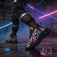 Pop Art 67 Graffiti Custom Sneaks Channelling Raw Street Identity Statement