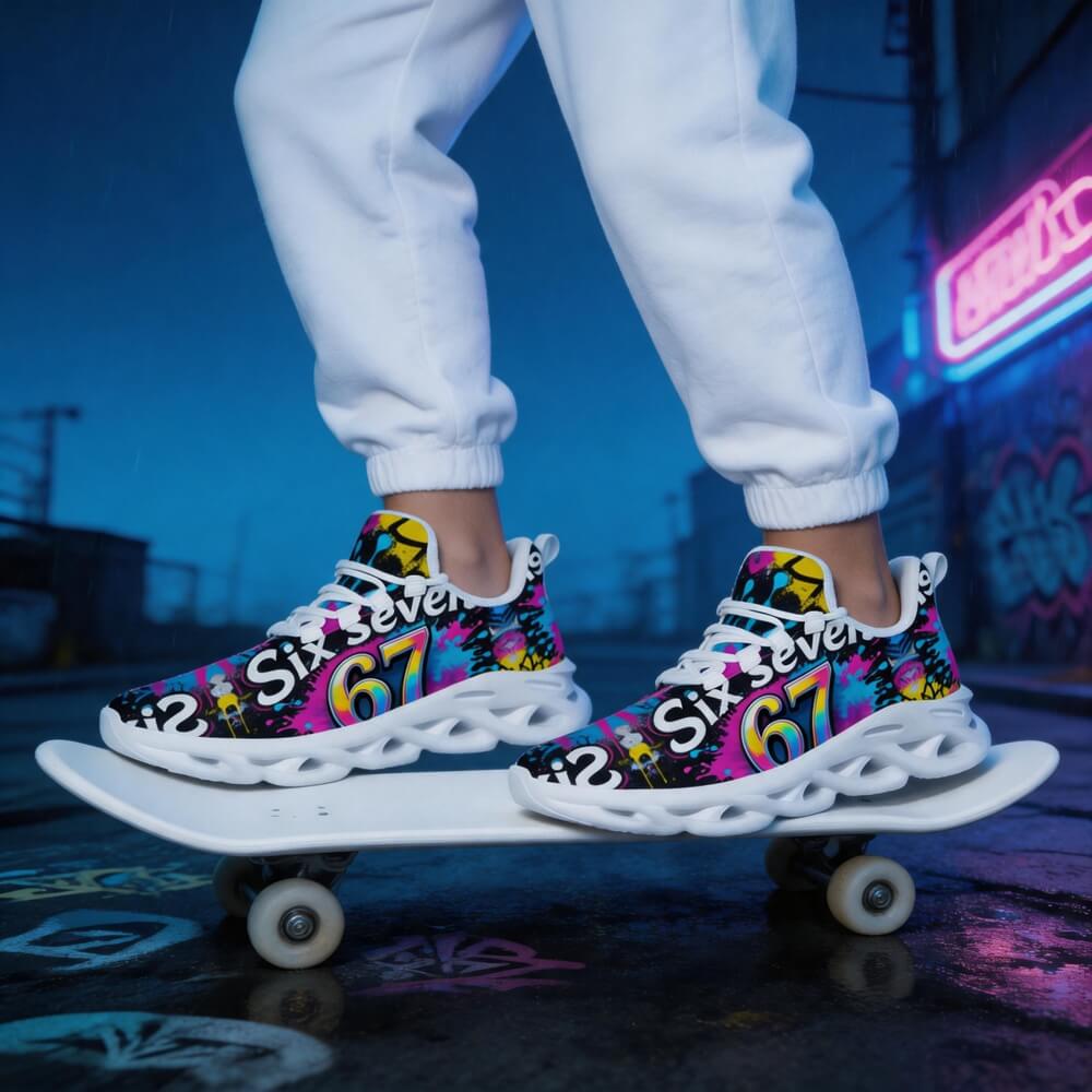 Pop Art 67 Graffiti Custom Sneaks Channelling Raw Street Identity Statement
