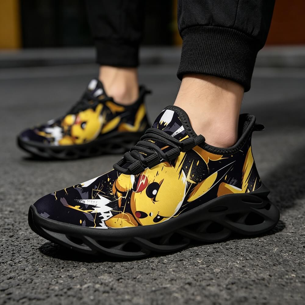 Electric Monster Shockwaves Custom Sneaks Embodying Neo Tokyo Otaku Vibe